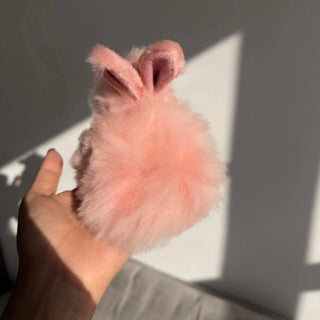 Small Bunny keychains - 100% Alpaca fur bag charms - Munai