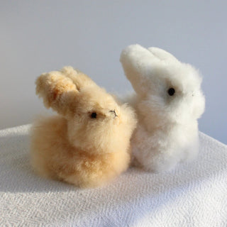 Small Bunny keychains - 100% Alpaca fur bag charms - Munai