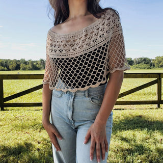 Solene Crochet Poncho - Munai