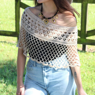 Solene Crochet Poncho - Munai