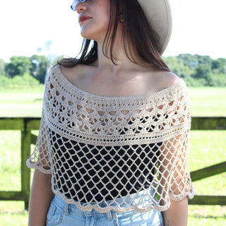 Solene Crochet Poncho - Munai