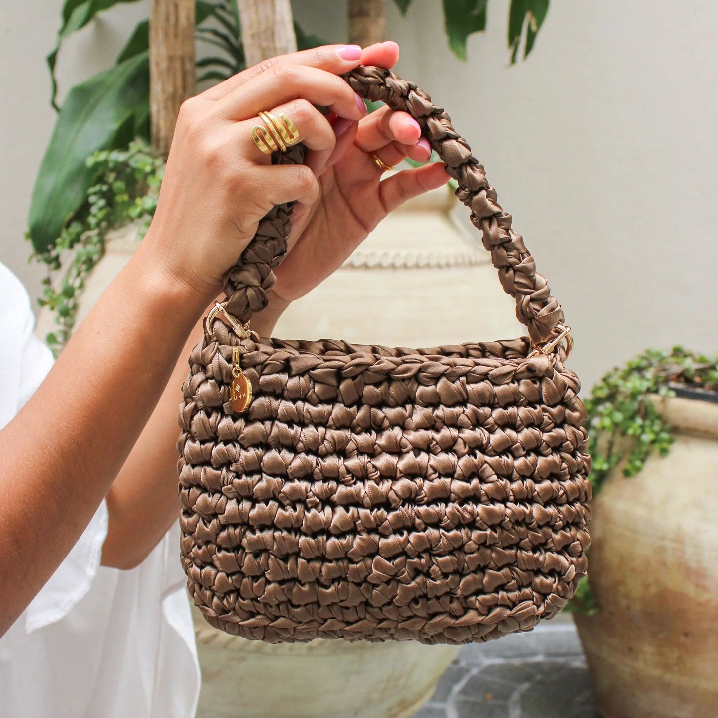 Stella Crochet Evening Bag - Crossbody Handmade bag - Munai