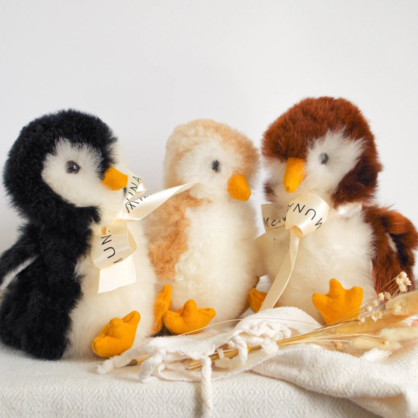 Ultra - Soft Baby Alpaca Fur Penguin Plush | Handmade Artisan Gift - Munai