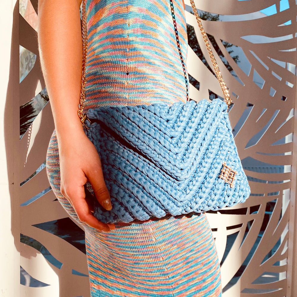 
                      
                        Small Crochet Envelope Crossbody handmade Bag. Envelope Crochet evening clutch 
                      
                    