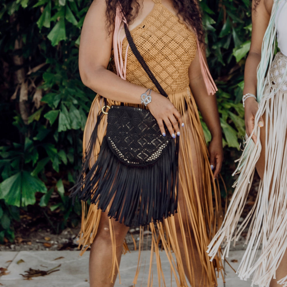 
                      
                        Boho macrame bag with fringes. Spacious handmade Travel bag perfect for festivals
                      
                    