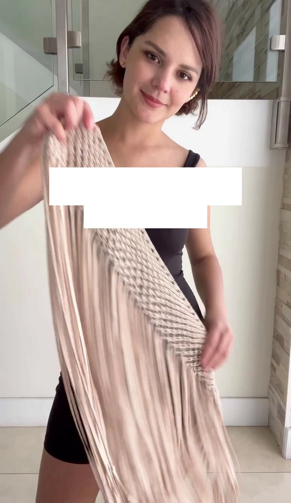 
            
                Load and play video in Gallery viewer, Anya Macrame Skirt or Beach Cover Up with tassels. One size fits all. Weaving width: 3&amp;quot; in Fringe length: 26&amp;quot; in approx. Tie Closure. Colors: Beige, Caramel, Black, Gold, Dusty Pink or Sage Green. Ethically made in Bolivia
            
        