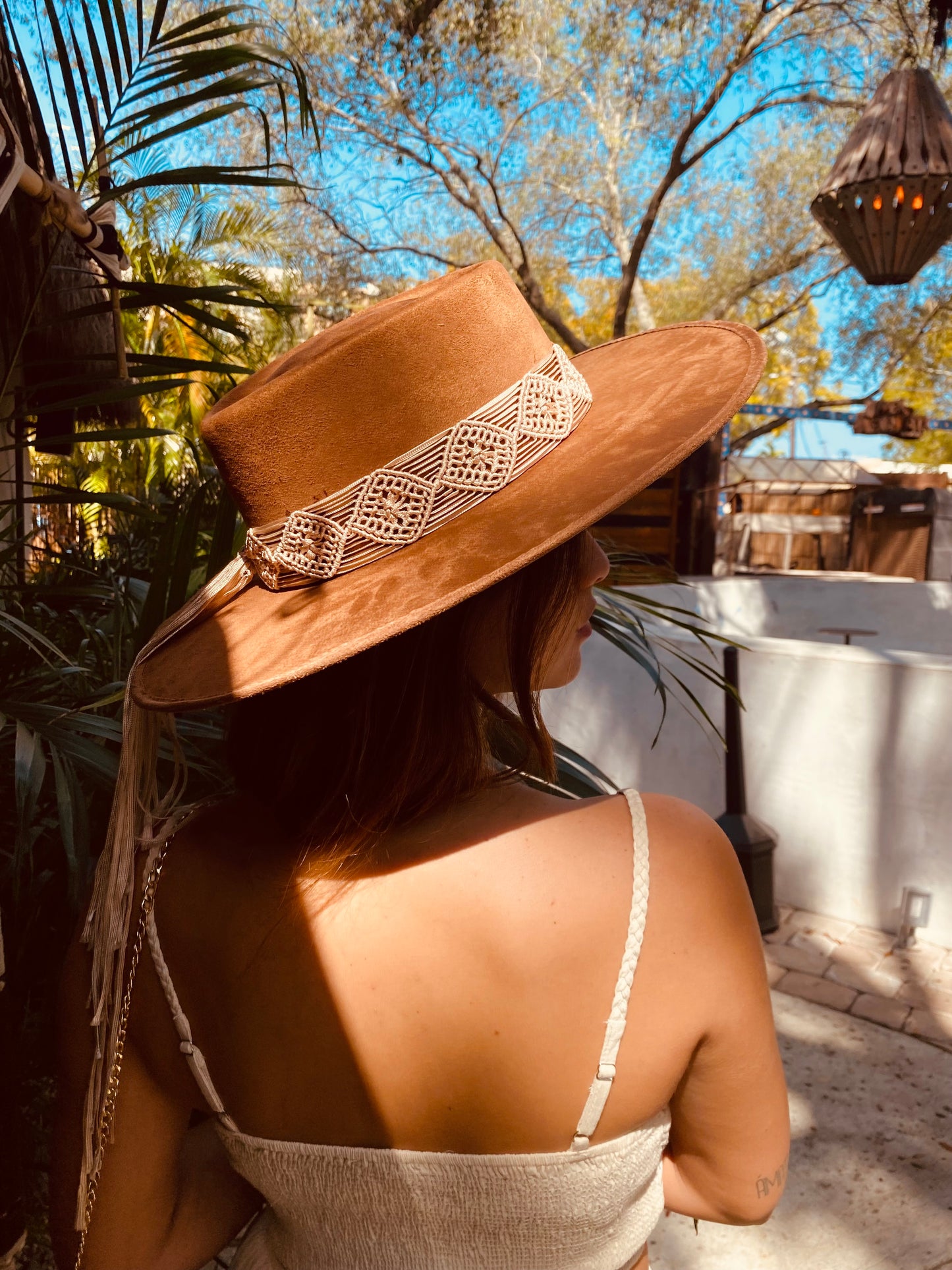 Suede Hat & Band